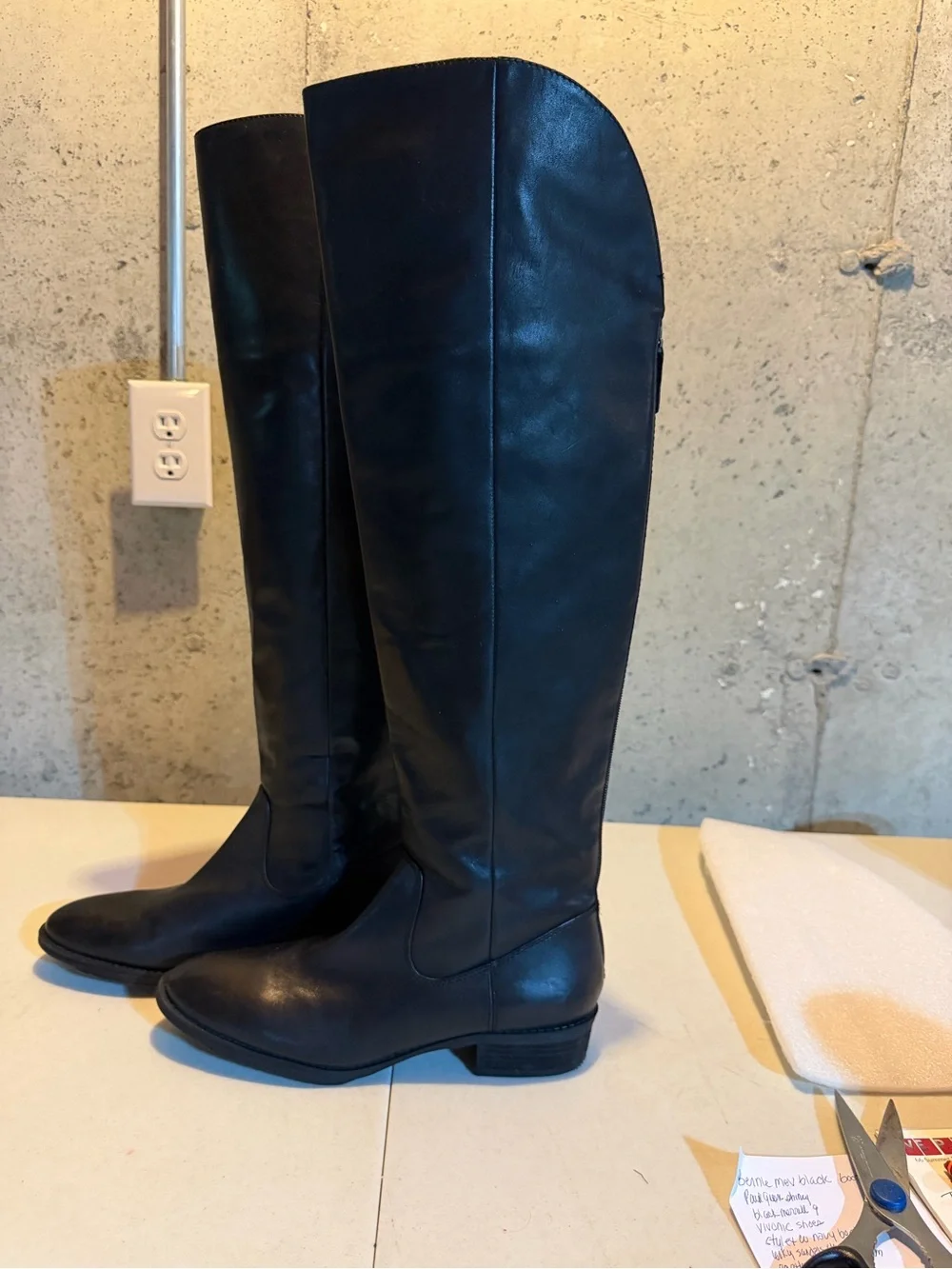 Arturo Chiang Black Over-the-Knee Riding Boots